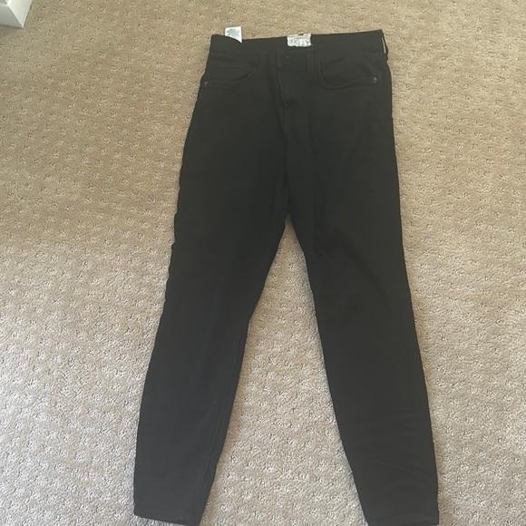 Current/Elliot high waisted stiletto jean in jet black - Picture 1 of 3